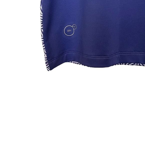 Puma Golf Womens Sz XL Purple and White Print Polo Top - Picture 5 of 7